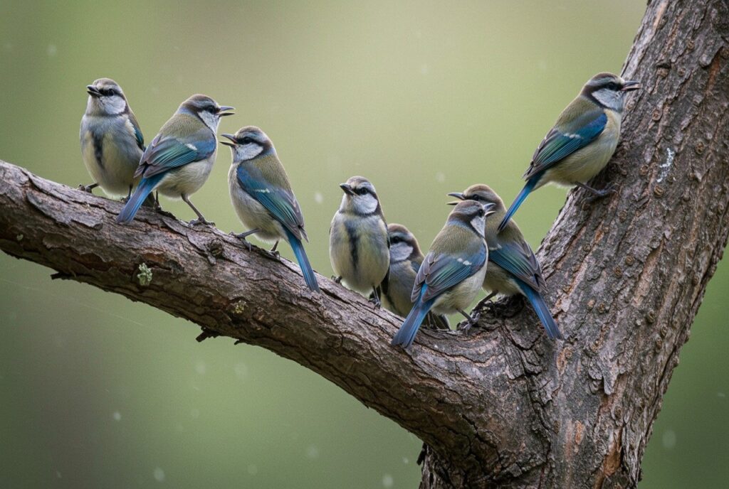 eurasian blue tit, birds, animal, cyanistes caeruleus, perched, feathers, plumage, nature