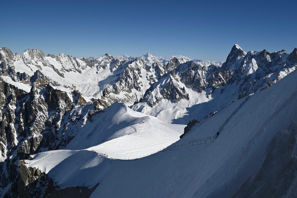 snow capped mountains, snow, mont blanc range, haute-savoie, mountaineer, hiking, summit, sport