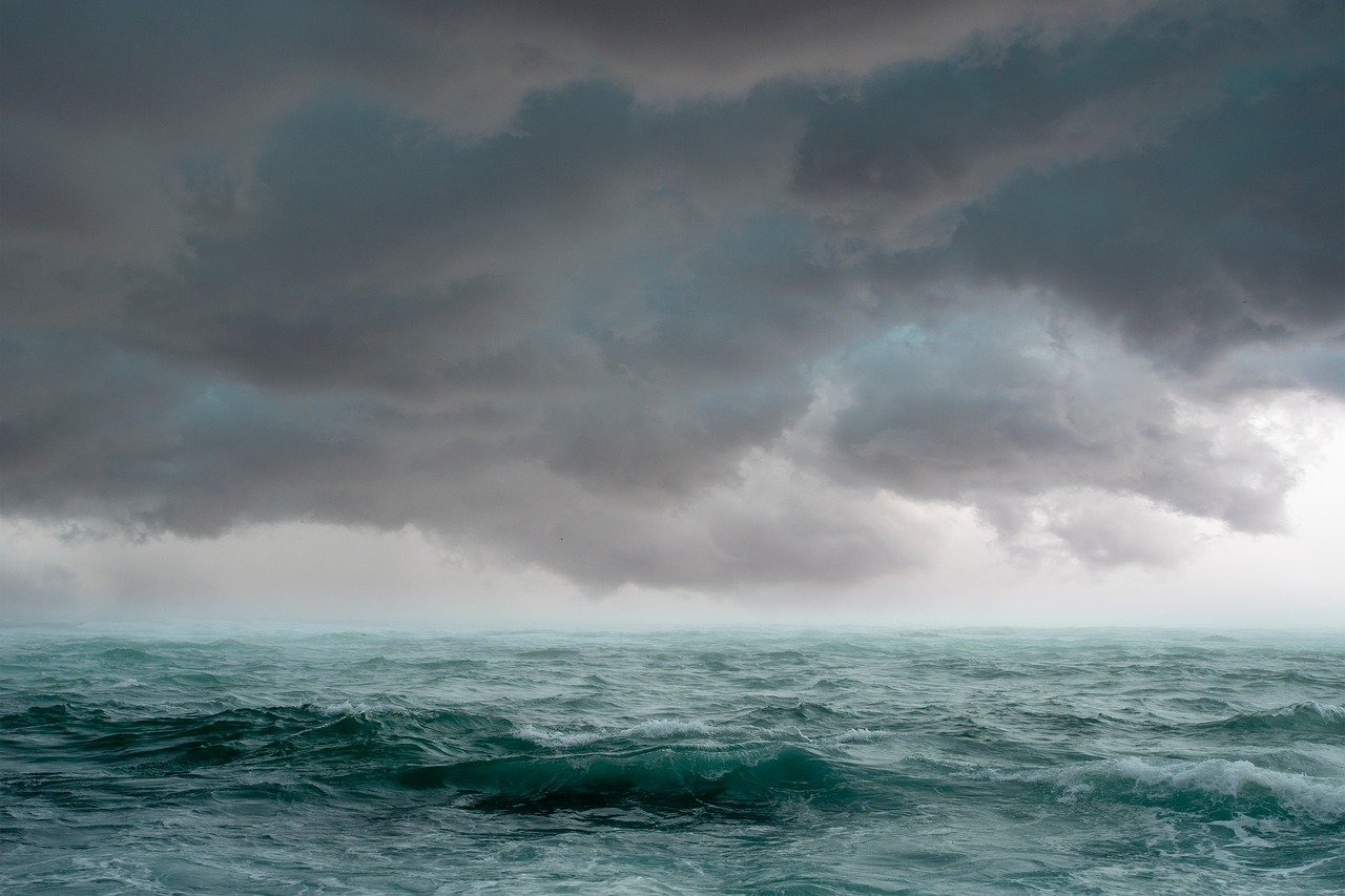 sea, nature, waves, clouds, marine, storm, weather, temporary, landscape