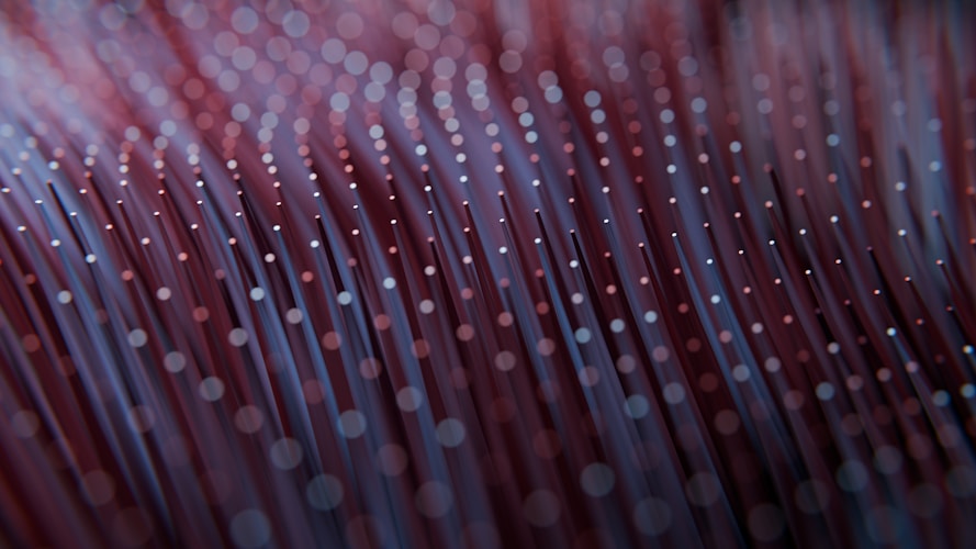 A close up view of a red and blue background