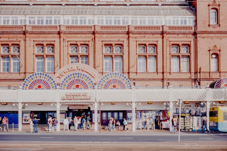 An old photo of a train station