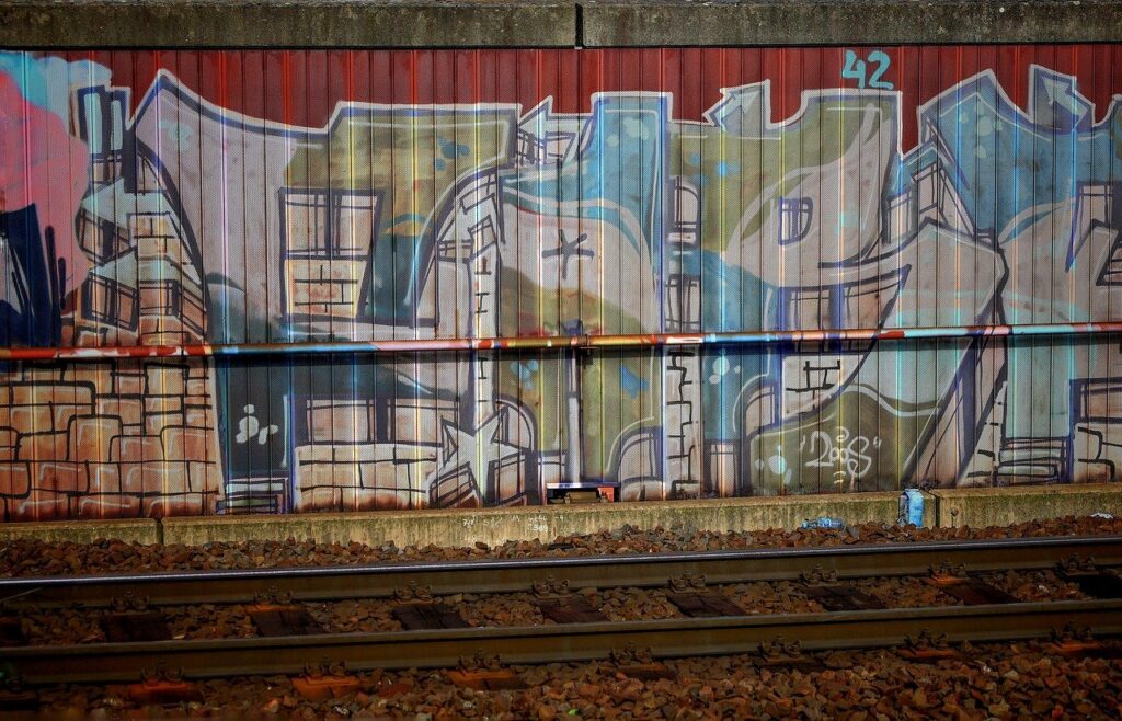 graffiti, wall, painting, paint, rails, art, street art, spray