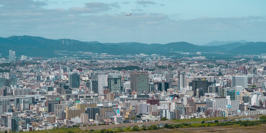 building, cityscape, city, japan, osaka, urban, skyscraper, horizon, japanese, tourism