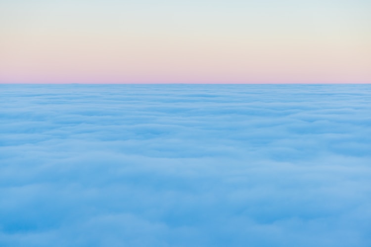 A view of the sky from above the clouds