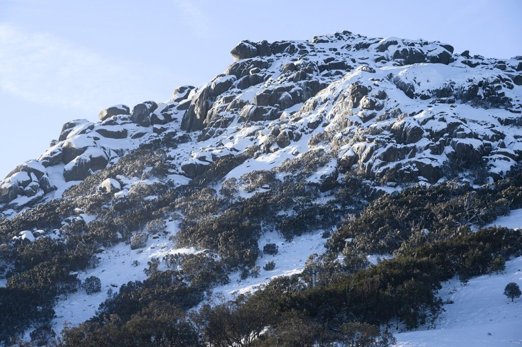 snow, winter, landscape, cold, nature, wintry, mountain, snowfall, mood, scenery, victorian high country, mount buffalo, australia