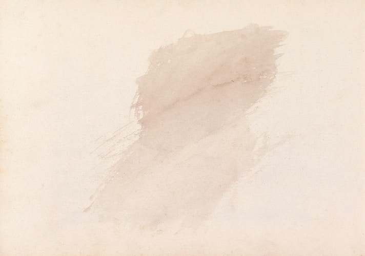 An abstract stain on a pale beige background.