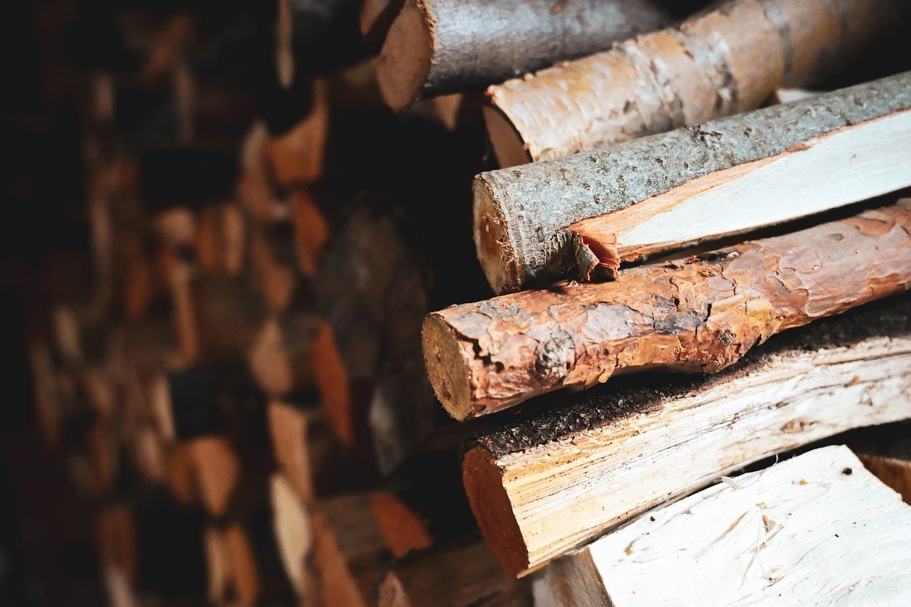 by, woodshed, wood, three, fuel, fireplace, campfire, heat, hot, timber, autumn, winter, cozy, rustic, cottage, log, cube