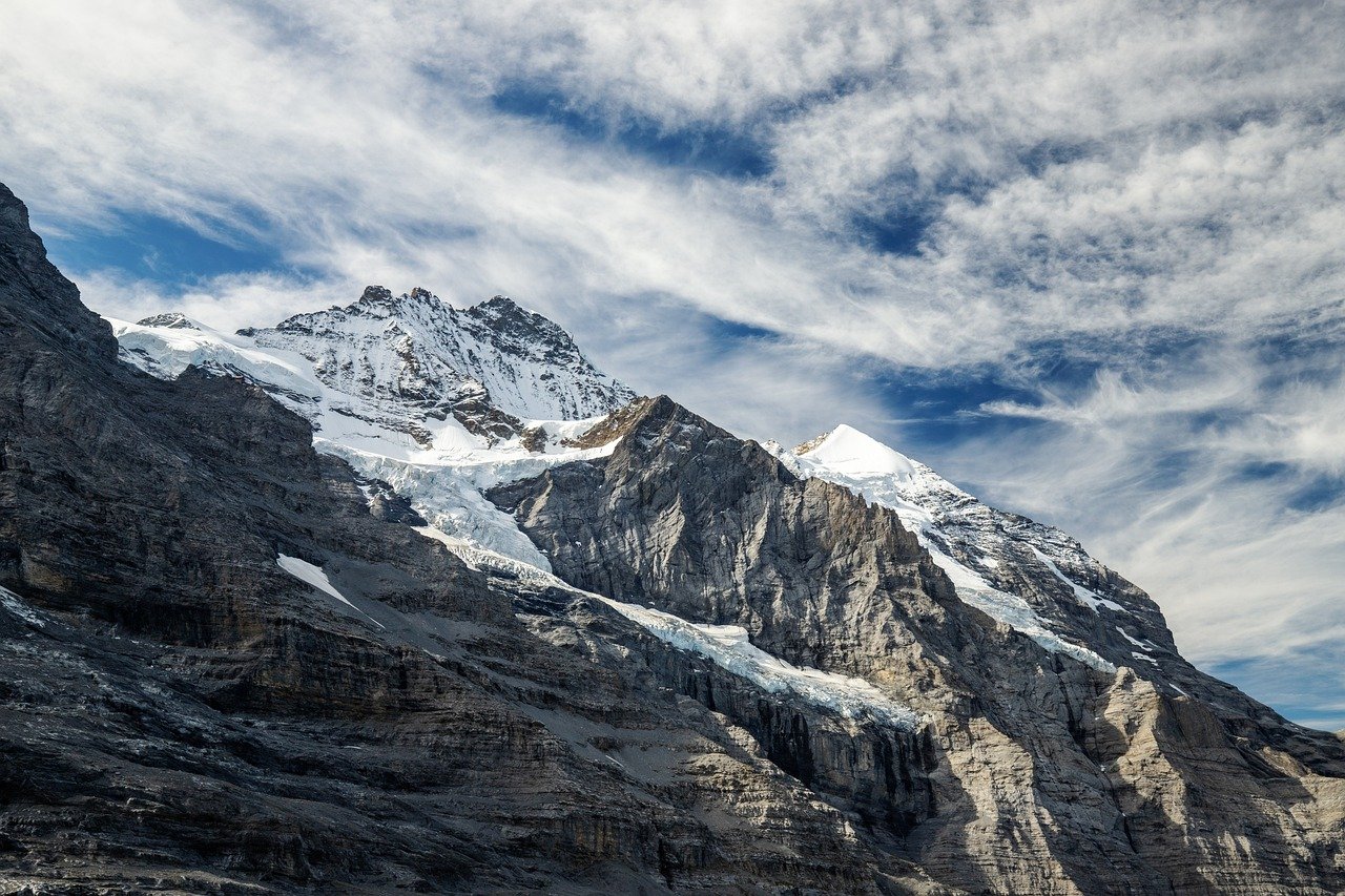 mountains, alps, clouds, snow, nature, country, alpine, sky, top